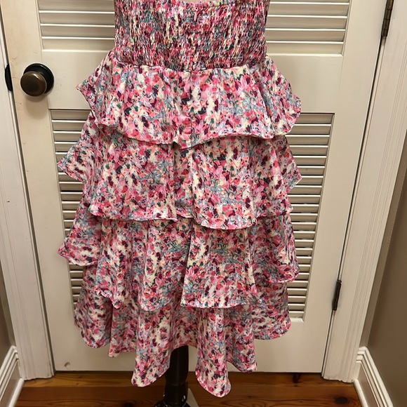 Maison Maar Tiered Midi Dress in Pink Multicolor, Size Small, NWOT - Picture 14 of 17